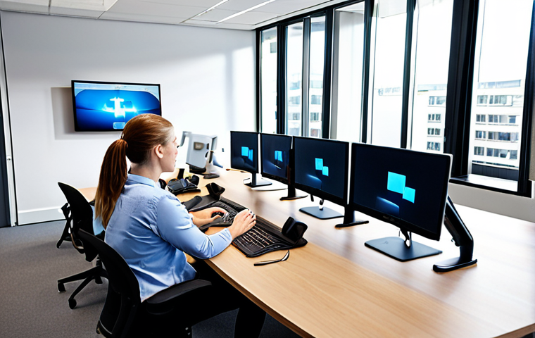 **
> A diverse team collaborating seamlessly via video conference and in a modern, light-filled office, showcasing flexible work arrangements and strong communication. Focus on engagement and productivity in a hybrid setting. Ergonomic workstations are visible.
**
